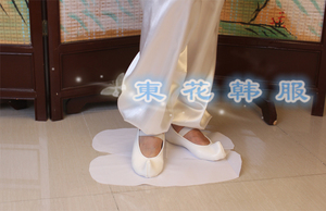 朝鲜族舞台服装舞蹈勾鞋舞蹈配套配件朝族舞鞋练功裤子