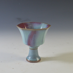 仿古瓷器 复古南宋风格 钧窑高足杯 酒杯 古董古玩收藏品摆件老货