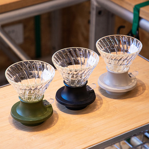 hario聪明杯v60滤杯咖啡滤杯玻璃陶瓷漏斗手冲咖啡过滤器套装器具