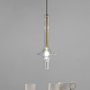 现代简约玻璃管吊灯 北欧设计师楼梯间餐厅吧台橱窗LED卧室床头灯