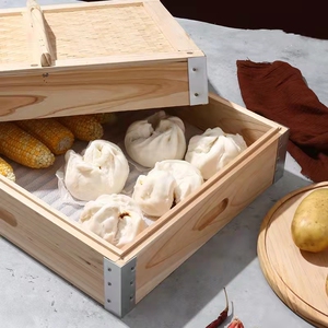 长方形木蒸笼馍馍哥蒸馍坊方蒸笼酒店蒸屉草垫包子蒸菜加深蒸笼