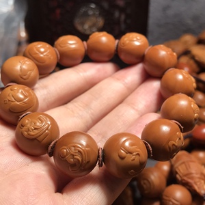 00wangqingfan8760淘宝铁核八仙橄榄核手串浮雕铁核光子纯手工核雕