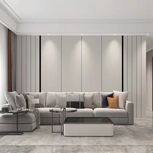 电视机背景墙硬包定制沙发卧室床头软包隐形门客厅金属条现代简约
