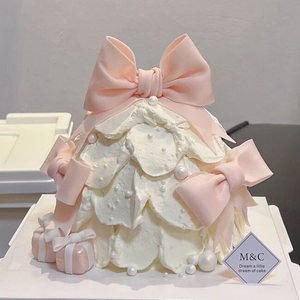 网红少女心翻糖蝴蝶结蛋糕装饰摆件唯美女神生日派对许愿树蛋糕