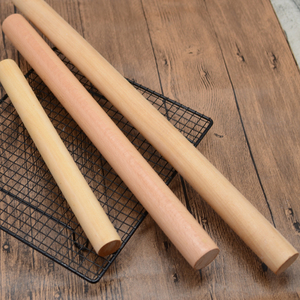 木质擀面杖大压面棍擀饺子皮擀面条小中号实木擀面棒家用烘焙工具
