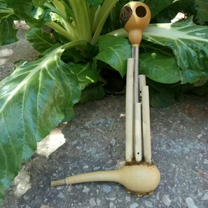 葫芦笙 云南丽江迪庆傈僳纳西族五管铜片芦笙 52调c调一尺 非遗制