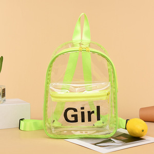 透明双肩包女时尚pvc果冻包 女生潮流ins风背包夏季游泳沙滩包bag