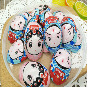 马大姐脸谱巧克力生肖虎币巧克力花旦小生创意巧克力糖果金币500g