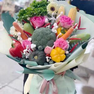 蓝海岸nora淘宝水果蔬菜创意花束生日广州鲜花速递天河花店生日祝福