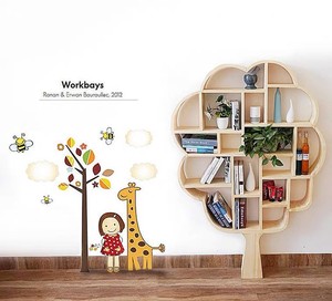 创意大树造型书柜树形书架图书馆展示柜实木收纳架橱窗软装道具