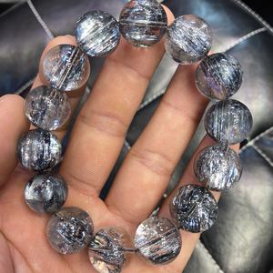 天然收藏级辉锑矿稀有水晶手链日本热销手串招财辟邪转运男女饰品