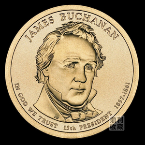 包邮2007年美国1美元第15任总统詹姆斯.布坎南外国钱币硬币纪念币