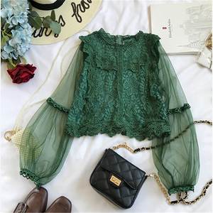 适合身高140cm矮个子小码蕾丝夏装衣服勾花缕空150cm少女超仙上衣