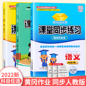 小学一二三四五六年级下册课堂同步练习册人教部编版同步训练语文数学