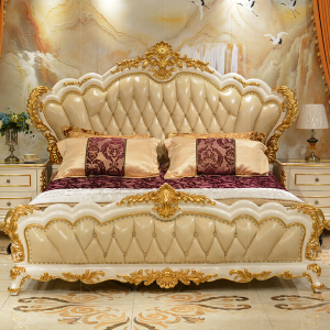 欧式大床豪华贵族真皮