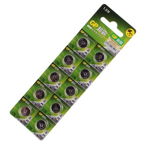 gp超霸a76纽扣电池lr44圆形玩具小电子电池  10个装