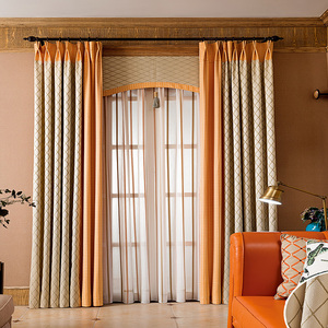 摩力克 新中式系列 红色窗帘