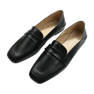 最小的海 韩版方头套脚式鞋子女简约气质百搭复古洋