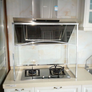 抽油烟机玻璃罩防烟罩开放厨房拢排烟罩油烟机架子支架挡油板定制