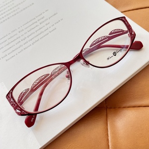 女士优雅倒框 镂空气质眼镜框