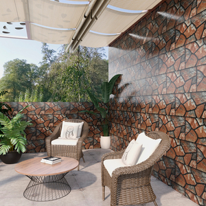 美式仿石纹瓷砖户外复古庭院围墙砖室外别墅院子墙面砖文化外墙砖