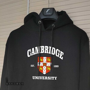 剑桥大学校服卫衣cambridge纪念品周边连帽衫男女秋冬学生