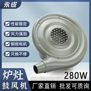 永成风机CZ-TD280W低噪音酒店饭店锅炉灶台鼓风机280W 吹风机铜线