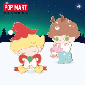 正版现货popmart泡泡玛特周边徽章dimoo圣诞节限量盲盒胸针