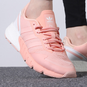商场同款 阿迪达斯三叶草女鞋 zx 1k boost 粉色休闲跑步鞋h69038