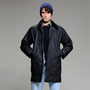 barbour巴伯尔border wax 博德休闲长款涂蜡男风衣外套bw14wf508