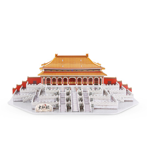 乐立方3D立体拼装DIY手工拼图北京故宫太和殿建筑模型