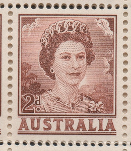英联邦邮票g,澳大利亚1959年英国伊丽莎白二世女王,雕刻版