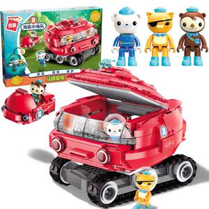 启蒙海底小纵队兼容乐高积木儿童益智拼装拼插3707马蹄蟹艇395pcs