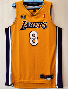 kobe bryant科比亲笔签名8号nike主场球衣篮球服uda认证带证书