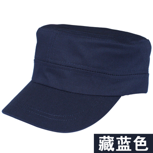 帽子男女春秋季鸭舌帽 户外平顶帽男士 俄罗斯军用棒球帽黑色军帽