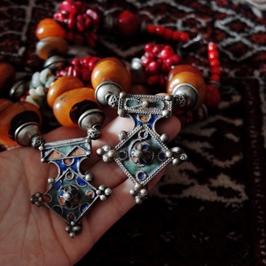 摩洛哥旅行淘回三毛最爱古董布格德特部落沙漠老银项链