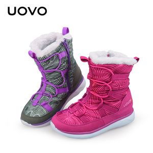 外贸女童靴子冬季新款中小童保暖雪地靴轻便舒适靴子大棉鞋