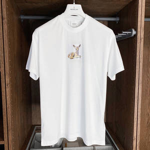 [宫先生代购]burberry 博柏利 白色小鹿圆领短袖t恤 男女8024653