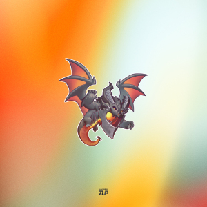 tlp反光车贴 魔兽世界wow黑龙死亡之翼q版游戏笔记本贴行李箱贴纸