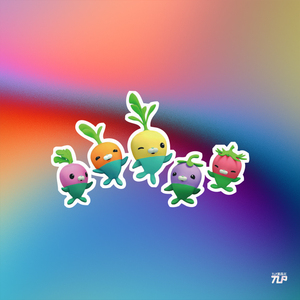 tlp反光车贴 海底小纵队厨师植物鱼小萝卜儿童动画卡通遮痕贴纸