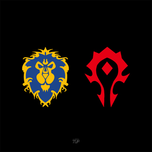 tlp镂空车贴 魔兽世界wow暴雪部落联盟双刀蛋刀游戏阵营标志贴纸