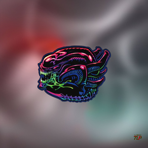 tlp反光车贴 异形alien头部特写笔记本贴行李箱贴无痕防水贴纸