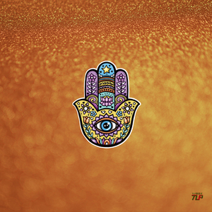 tlp反光车贴 祈福幸运手势彩色眼睛图腾摩托车电脑机箱油箱盖贴纸