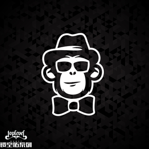 tlp镂空车贴 西装领结小猴子猩猩头像潮流潮牌可爱搞笑贴纸摩托贴