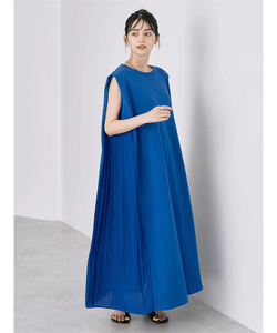 2件包邮 日单早秋装官网新品克拉因蓝色拼接设计长裙无袖连衣裙