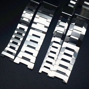 老款钨钢表带 手表表带 拉八直圆 凹形表带 圆表方表盘  钨钢表带