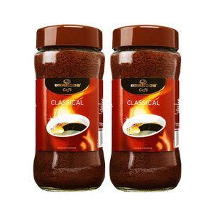 格兰特黑咖啡粉经典原味速溶咖啡瓶装200g德国进口无添加糖植脂末