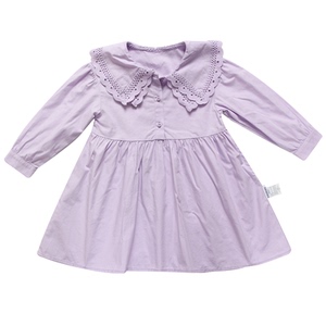 巴拉巴拉女幼童连衣裙2022春装新款娃娃领纯色a字裙201122111016