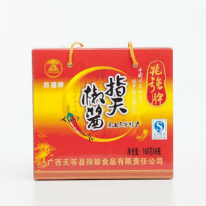 兆强辣椒酱礼盒装 广西特产天等辣椒酱指天椒酱酸梅味168克×6瓶
