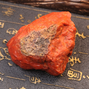 天然原矿原石保山南红玛瑙毛料玉石吊坠锦红色随型原料285.2g